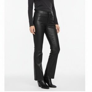 NWT Wild Fable Pants Women 2 Black Vegan Leather Low Rise Flare Gothic Punk‎